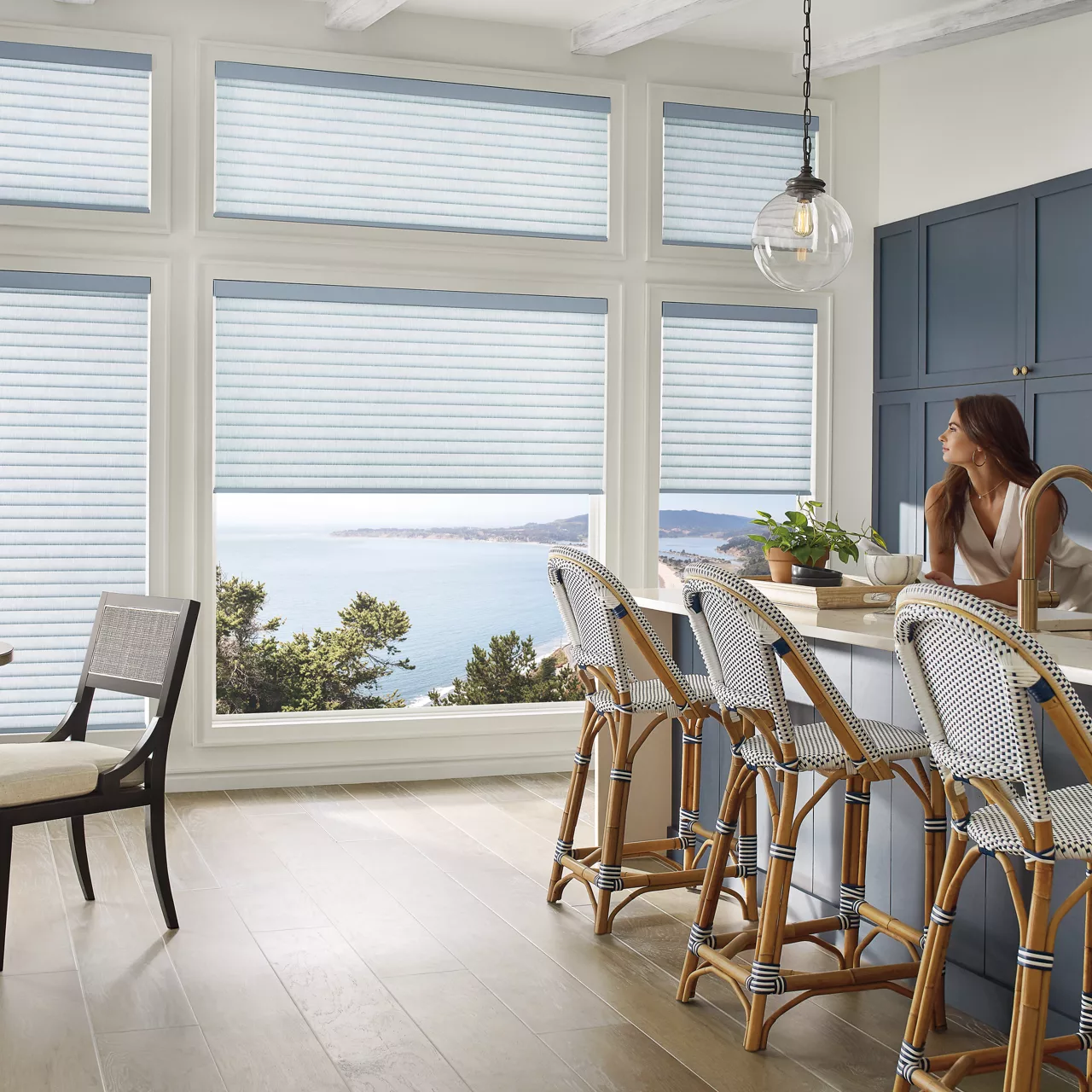 Kitchen with Windows and Shades